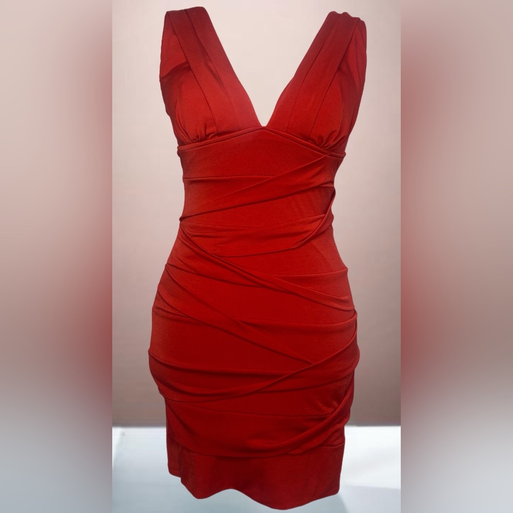 Emerald Sundae Scarlet Ruched Bodycon Dress